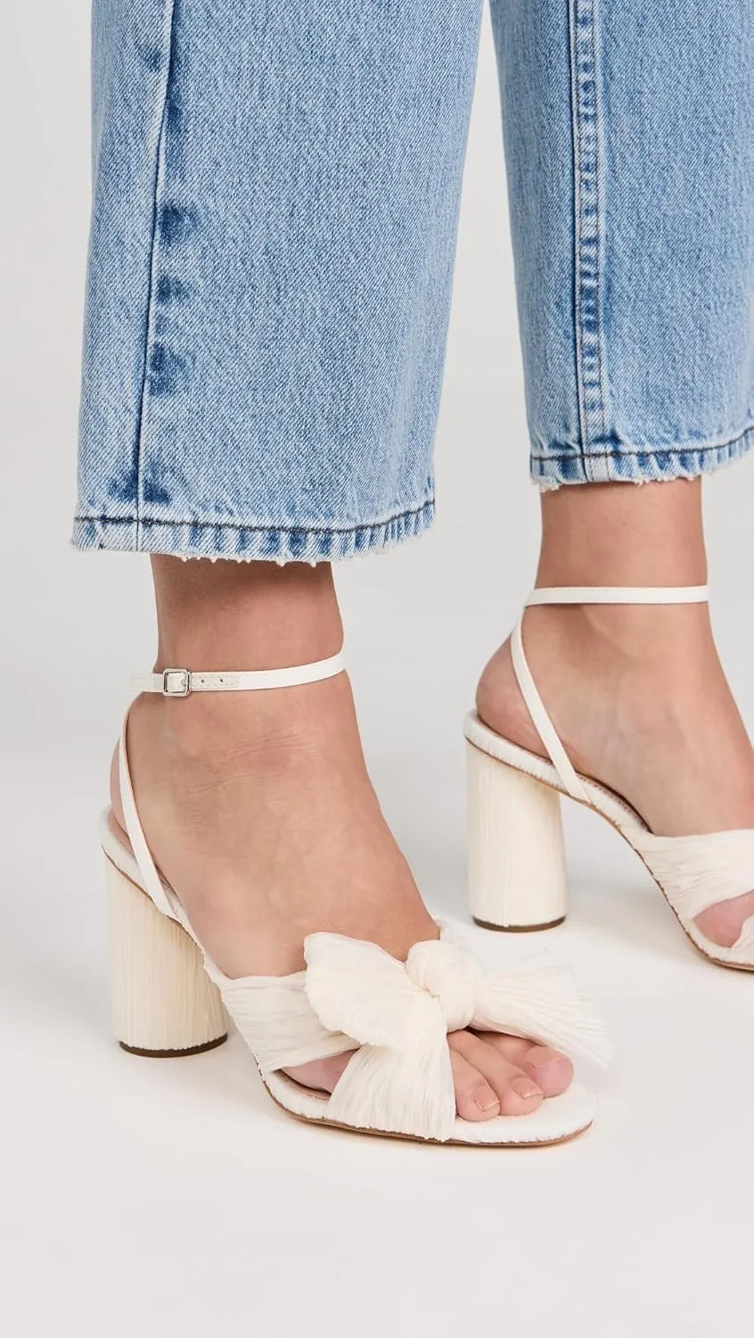 Loeffler Randall Women's Camellia Pleated Bow Heel with Ankle Strap