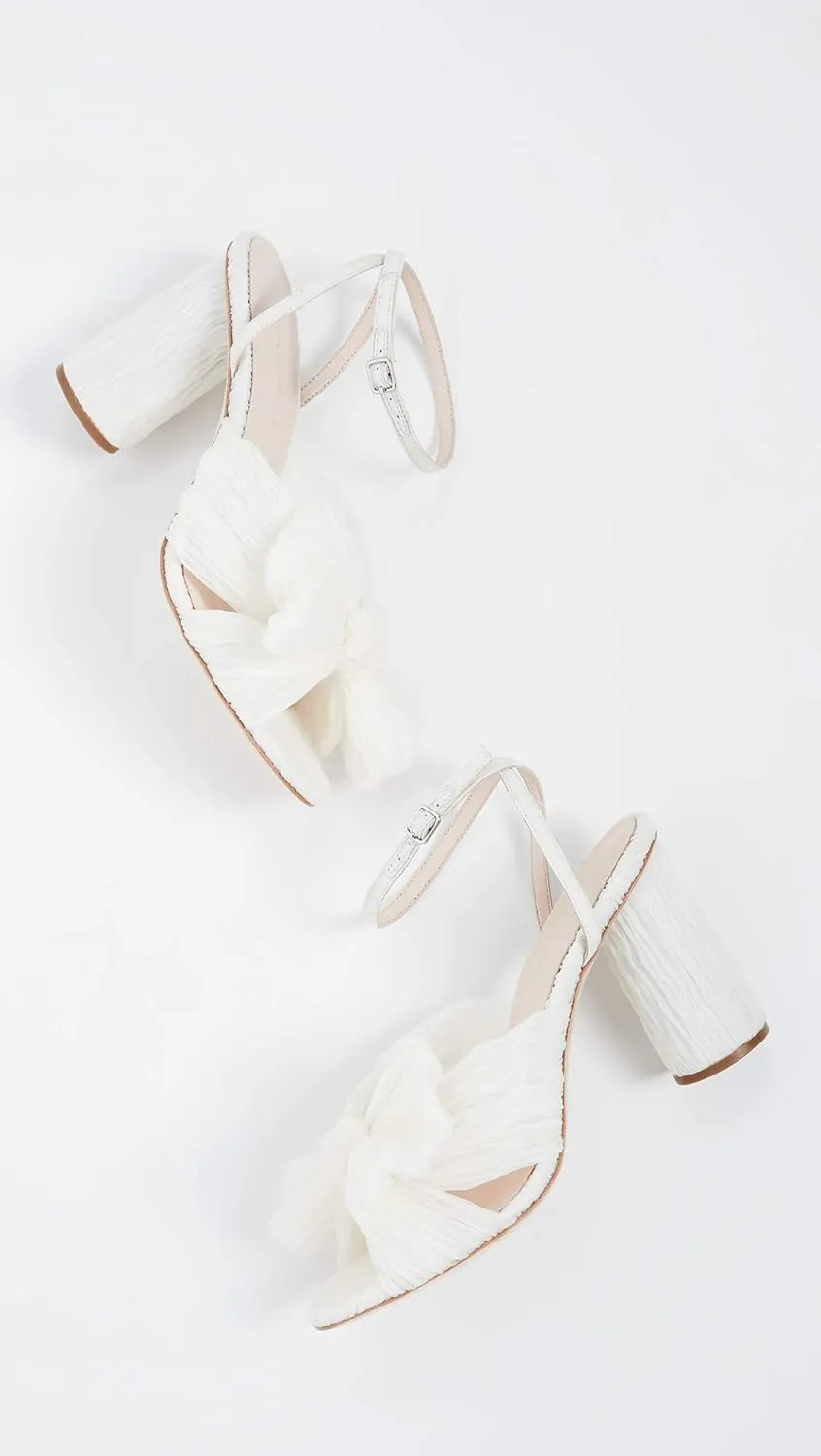 Loeffler Randall Women's Camellia Pleated Bow Heel with Ankle Strap