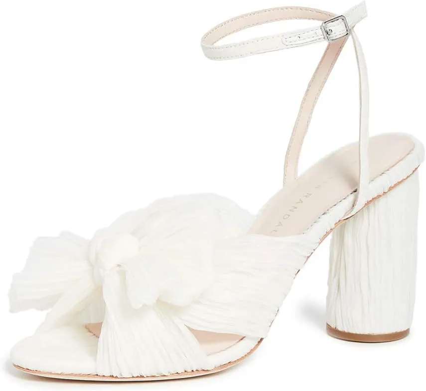 Loeffler Randall Women's Camellia Pleated Bow Heel with Ankle Strap