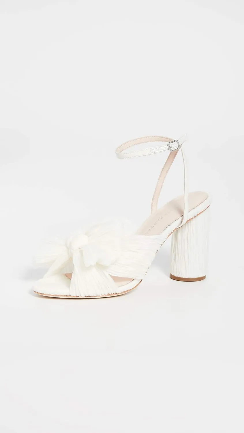 Loeffler Randall Women's Camellia Pleated Bow Heel with Ankle Strap
