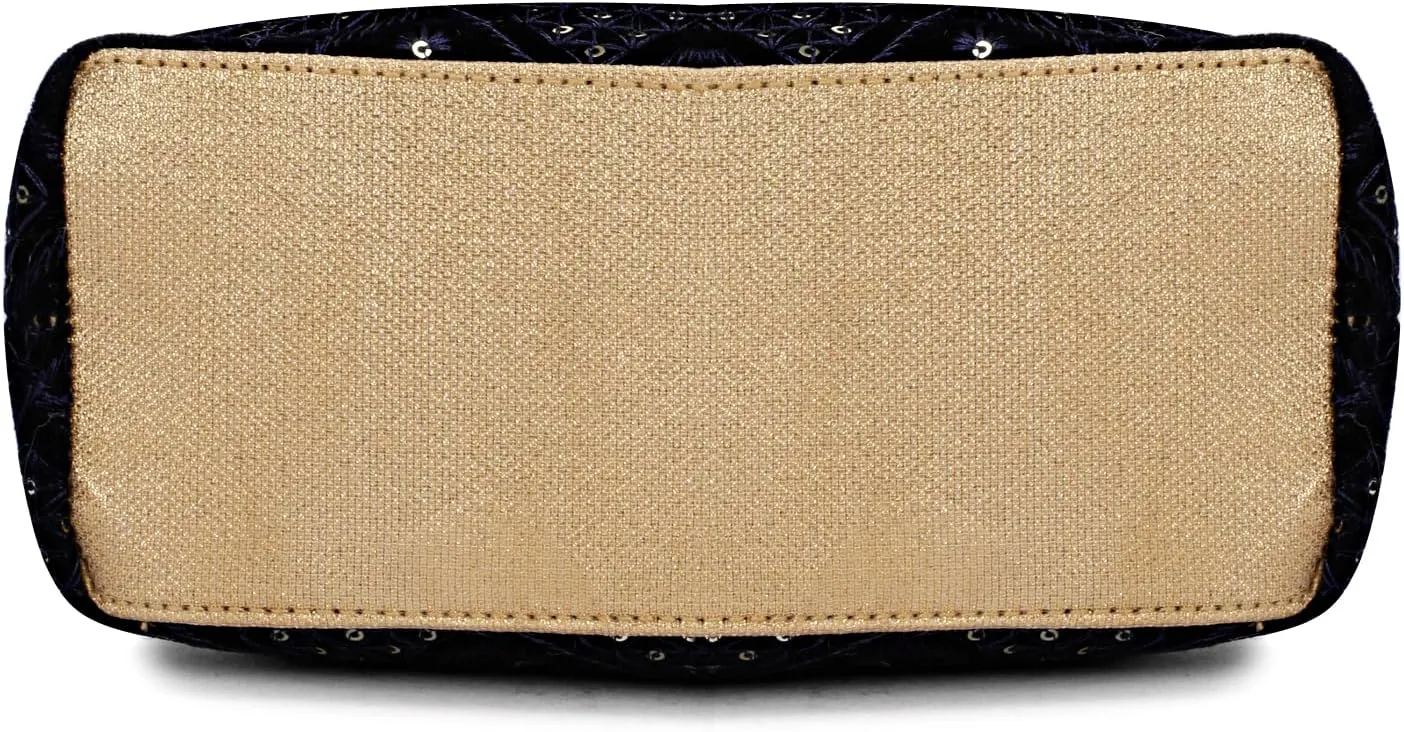 LONGING TO BUY Indian Ethnic Designer Embroidered Silk Potli Bag Batwa Pearls Handle Purse