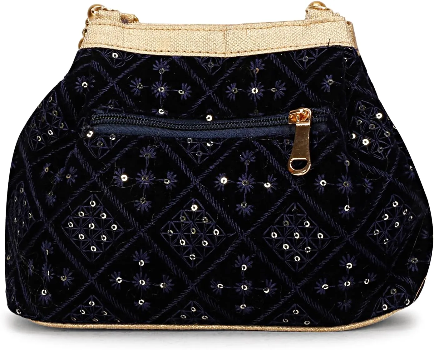 LONGING TO BUY Indian Ethnic Designer Embroidered Silk Potli Bag Batwa Pearls Handle Purse