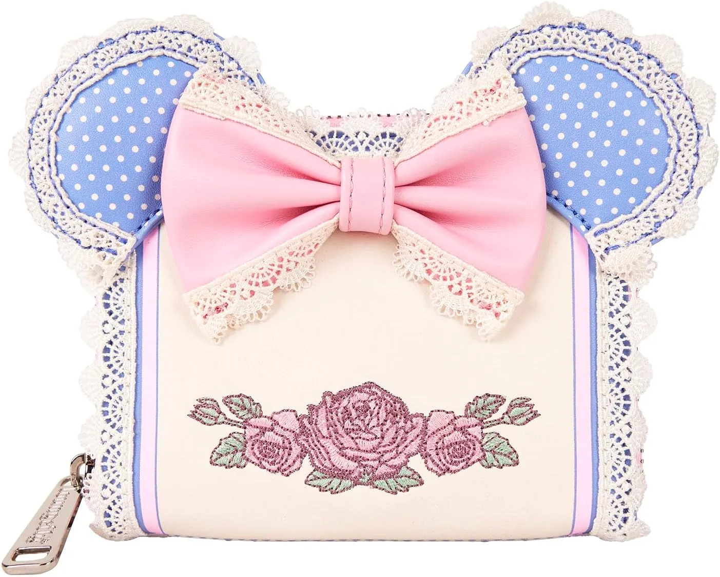 Loungefly Disney Minnie Floral and Lace Ears Zip Around Wallet