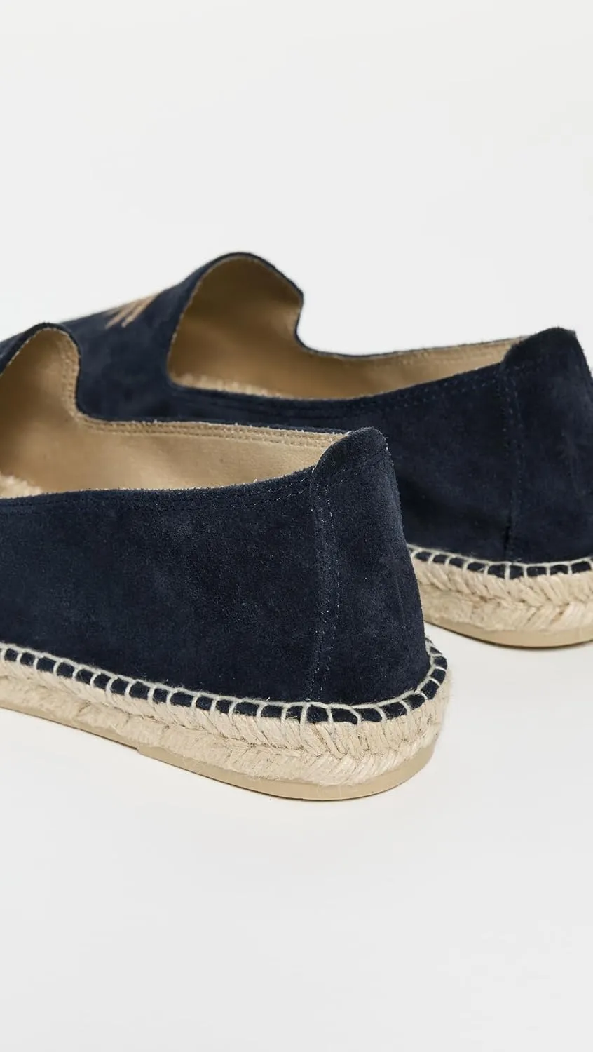 Manebi Men's Embroidered Suede Classic Espadrilles