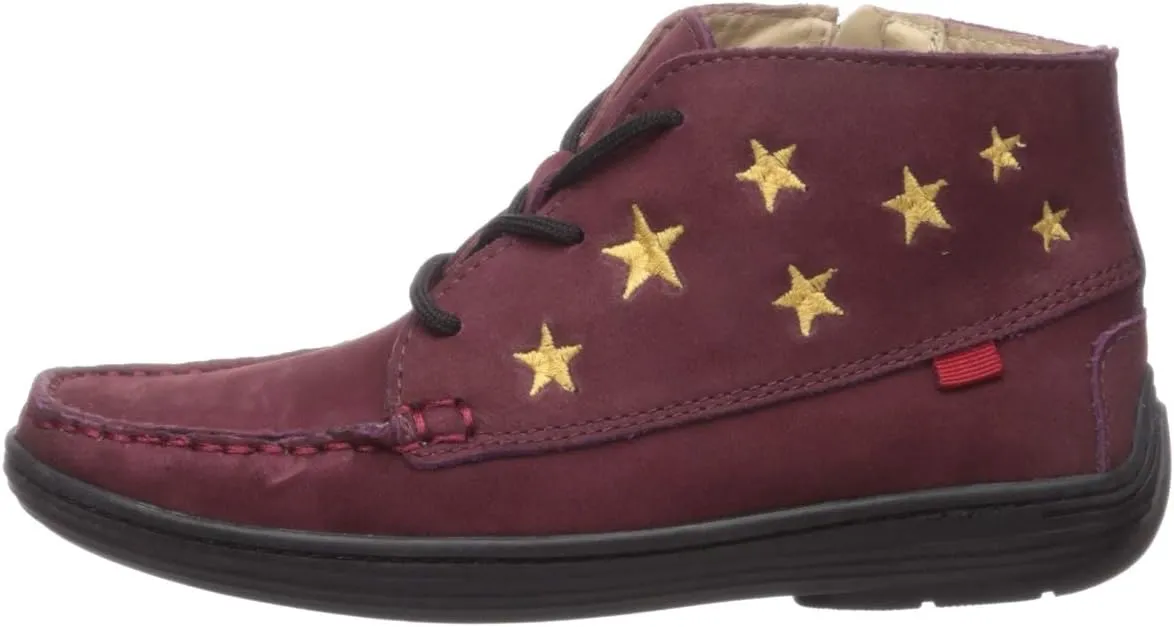 Marc Joseph New York Unisex-Child Leather Ankle Boot Embroidered Star Detail Loafer