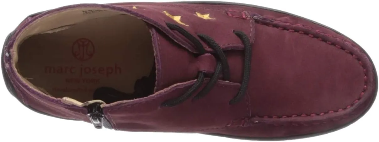 Marc Joseph New York Unisex-Child Leather Ankle Boot Embroidered Star Detail Loafer