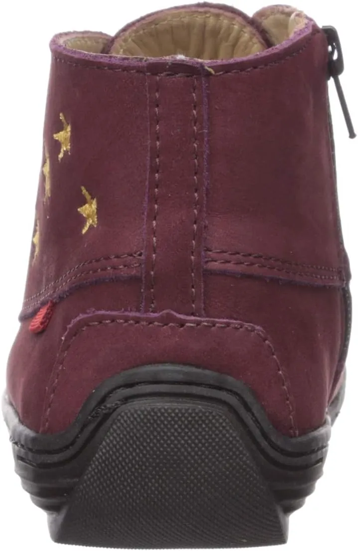 Marc Joseph New York Unisex-Child Leather Ankle Boot Embroidered Star Detail Loafer