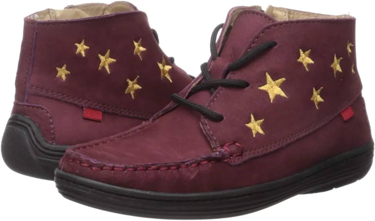 Marc Joseph New York Unisex-Child Leather Ankle Boot Embroidered Star Detail Loafer