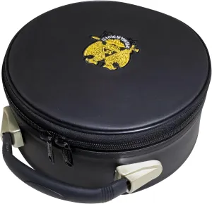 Masonic Scottish Rite 32 Degree Double Eagles Crown Cap Case Black, Freemason Hat Carrying Box