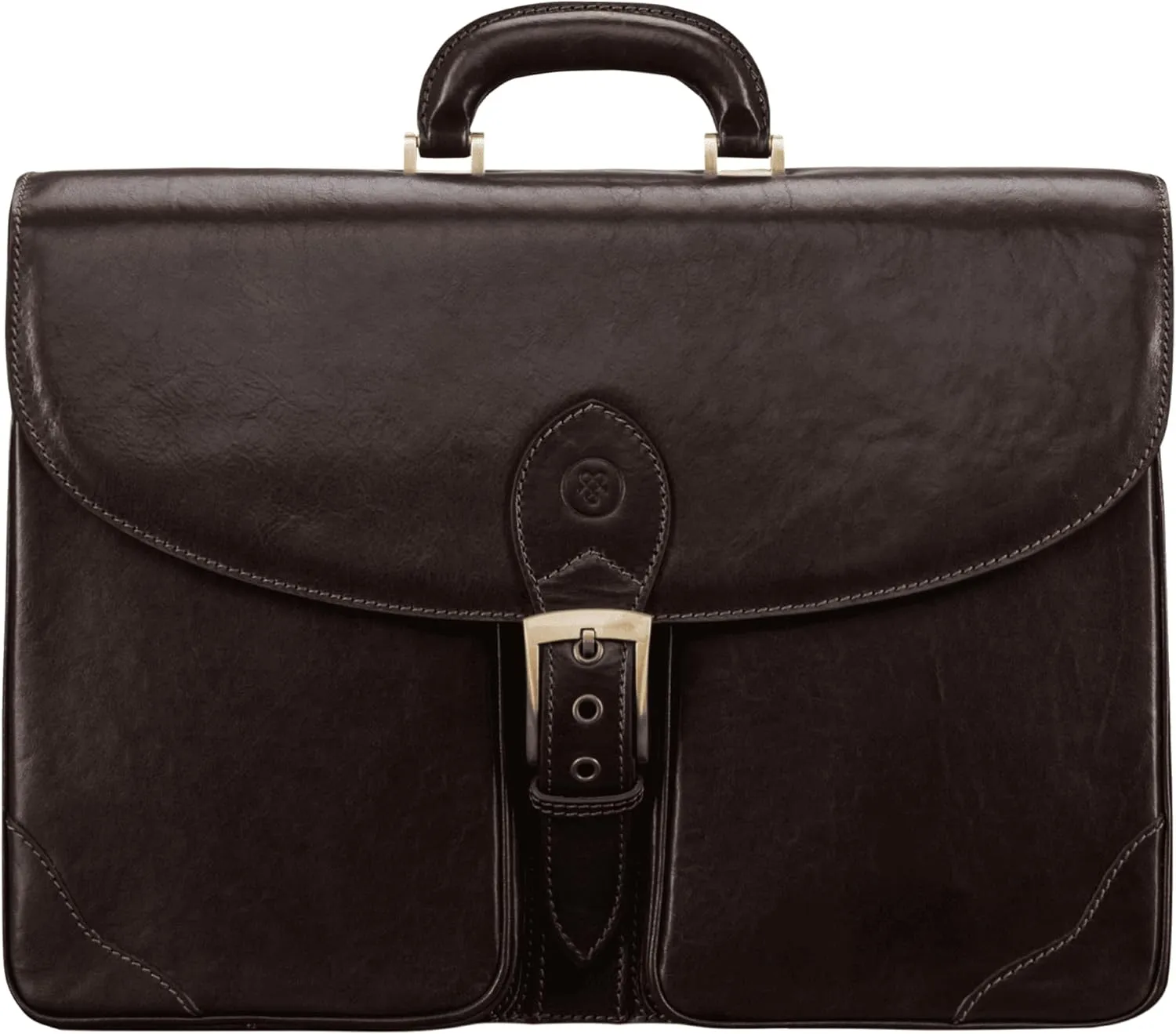Maxwell Scott - Mens Luxury Leather Large Briefcase - 2 Sections for Files/Laptop - Handmade in Italy - The Tomacelli2