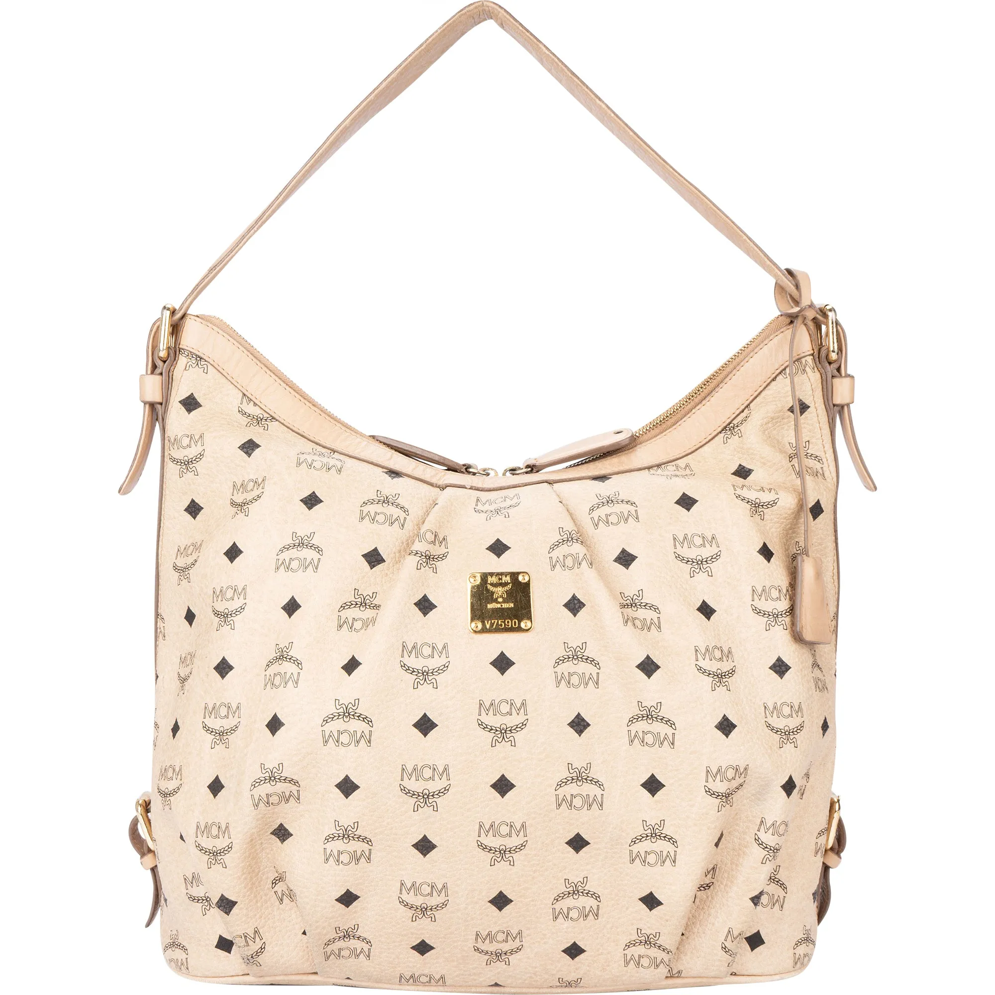 MCM Visetos Monogram Hobo Bag
