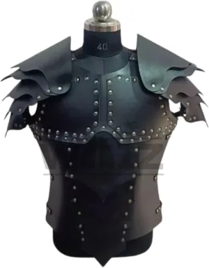 Medieval Viking Leather LARP Jacket Long Body Armor leather Reenactment Cuirass