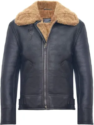 Men's B3 'Air Force' Real Shearling Sheepskin Aviator Pilot Flying Jacket