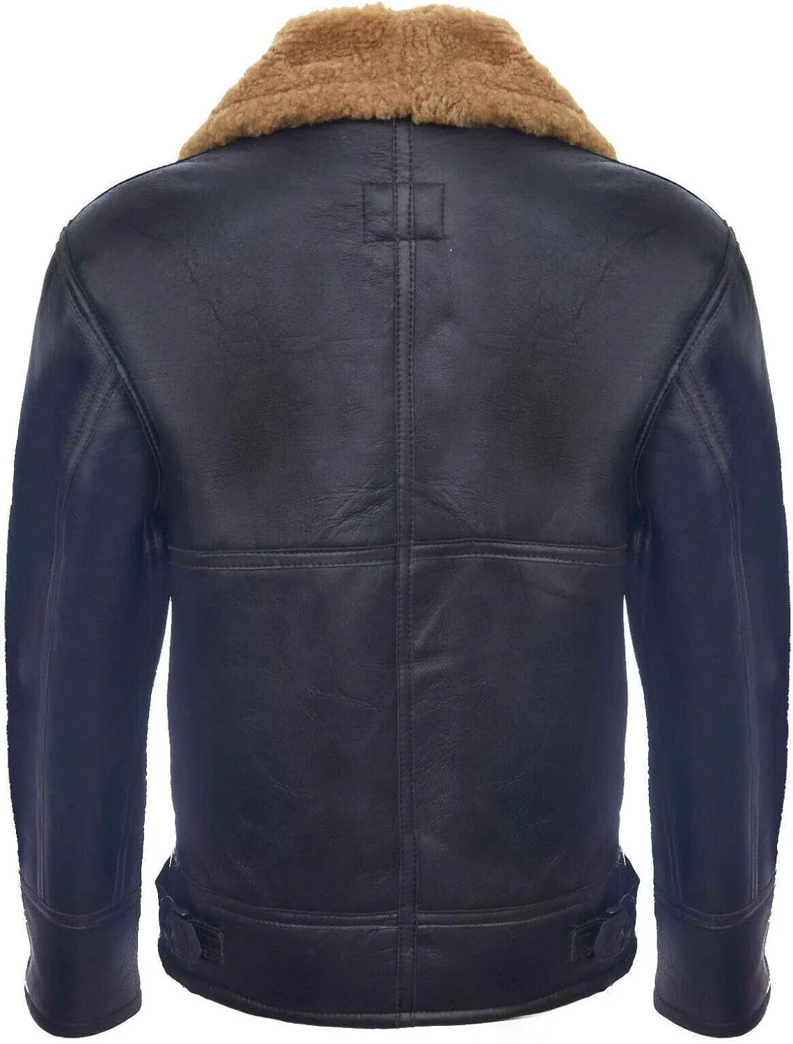 Men's B3 'Air Force' Real Shearling Sheepskin Aviator Pilot Flying Jacket