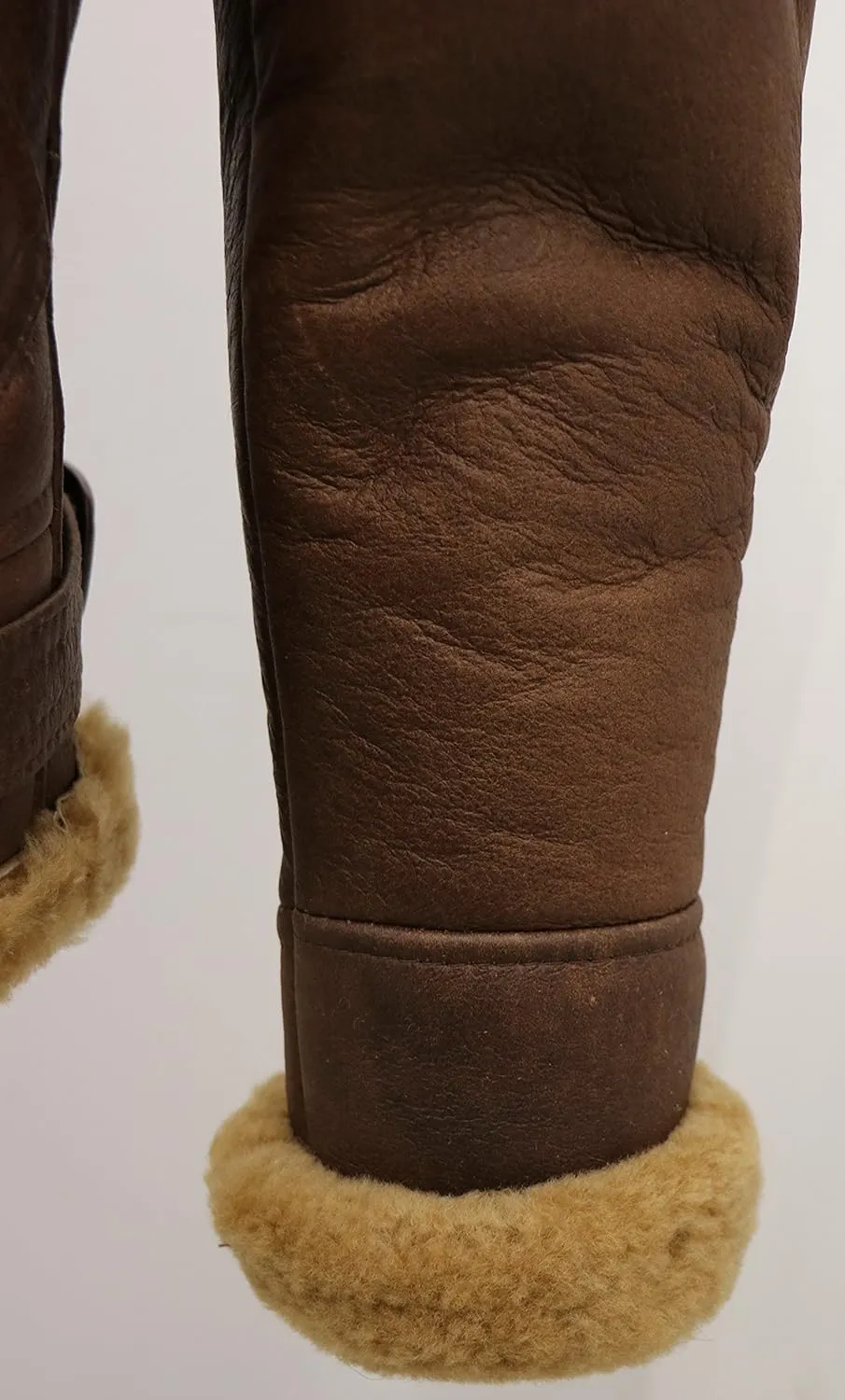 Men's Brown B3 Shearling Sheepskin WW 2 Bomber Leather Flying Aviator Jacket