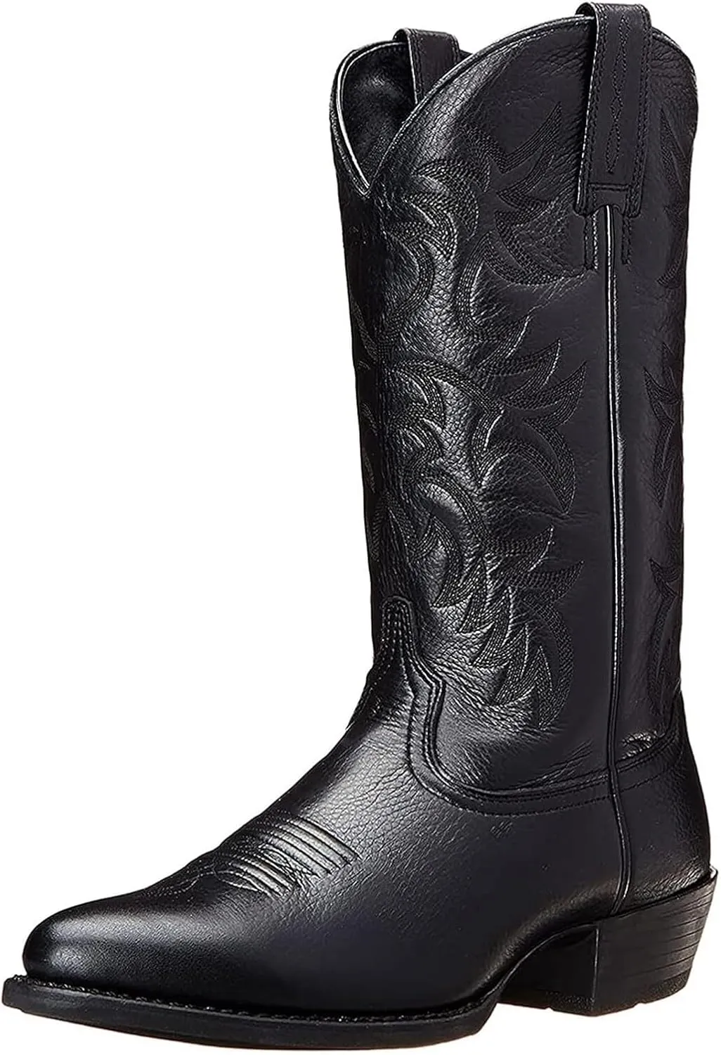 Men's Fashion Round Toe Embroidered Western Cowboy Boots