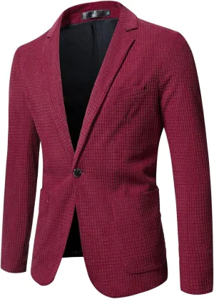 Men's Suits Men's Casual Suit Blazer Jackets Lightweight Sports Coats One Button Slim Blazer Business Suit Jacket