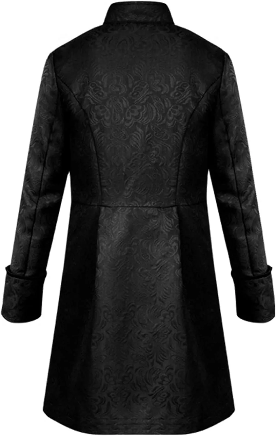 Mens Vintage Steampunk Jacket, Embroidered Victorian Tailcoat Medieval Gothic Vampire Cosplay Halloween Costume
