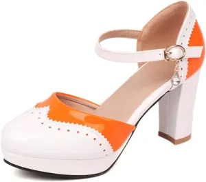 MEOTINA Cute Bow Heels Mary Janes Shoes Women Dress Platform Strappy High Heels Kawaii Shoes