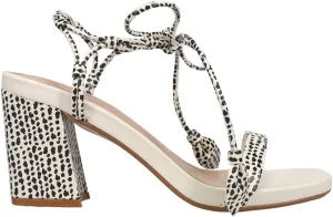 MIA Womens Muna Strappy Block Dress Sandals High Heel 3" & Up - Off White