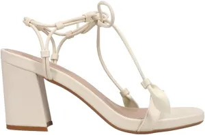 MIA Womens Muna Strappy Block Dress Sandals High Heel 3" & Up - Off White
