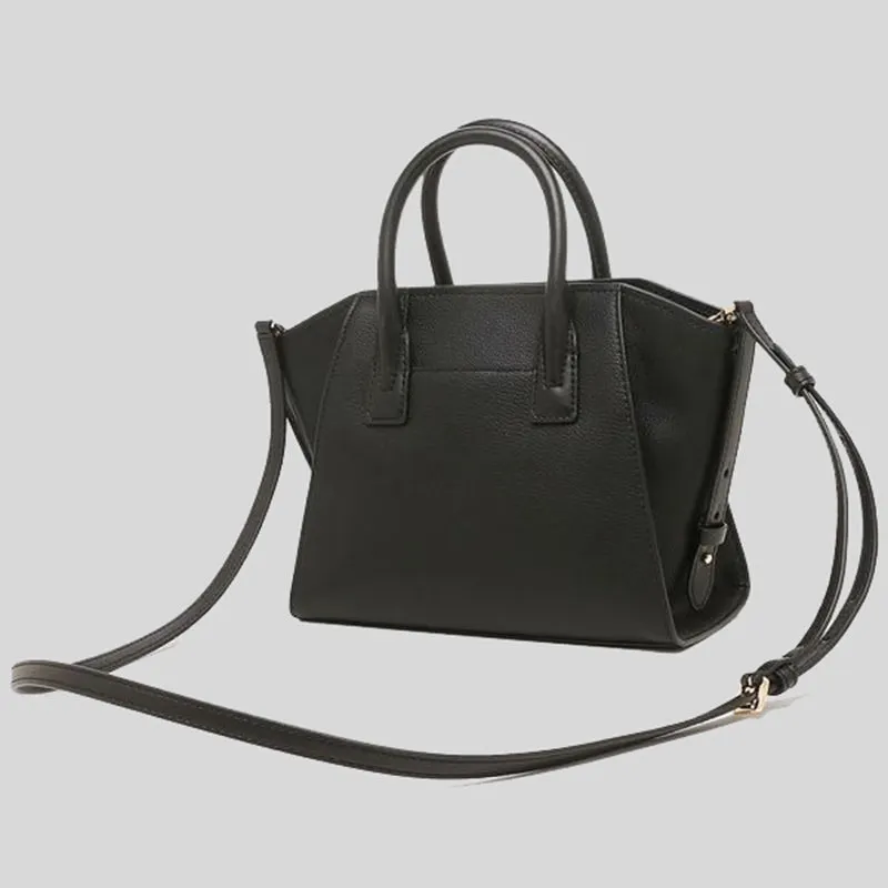 MICHAEL KORS Avril Small Leather Top Zip Satchel Handbag With Detachable Crossbody Strap