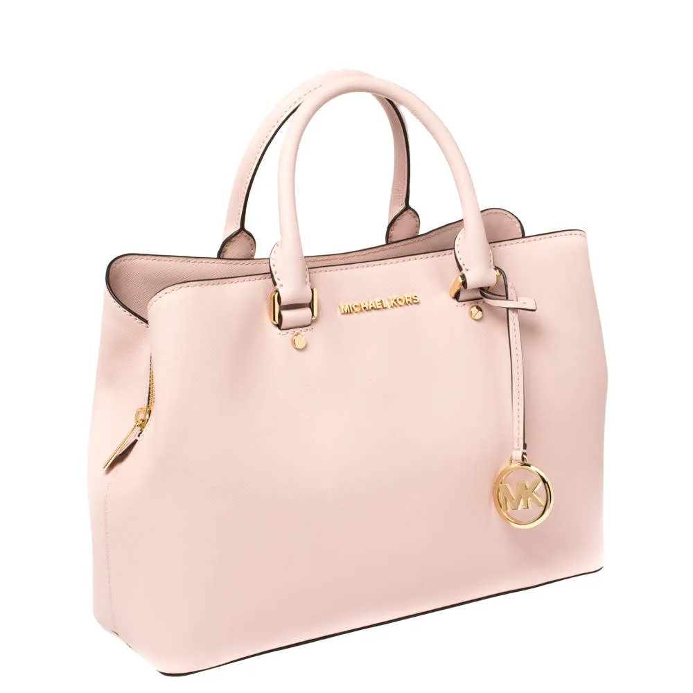 MICHAEL KORS BLOSSOM LEATHER SAVANNAH SATCHEL