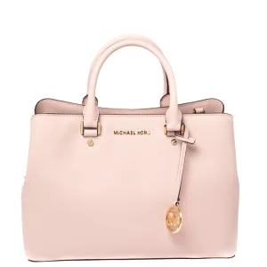 MICHAEL KORS BLOSSOM LEATHER SAVANNAH SATCHEL
