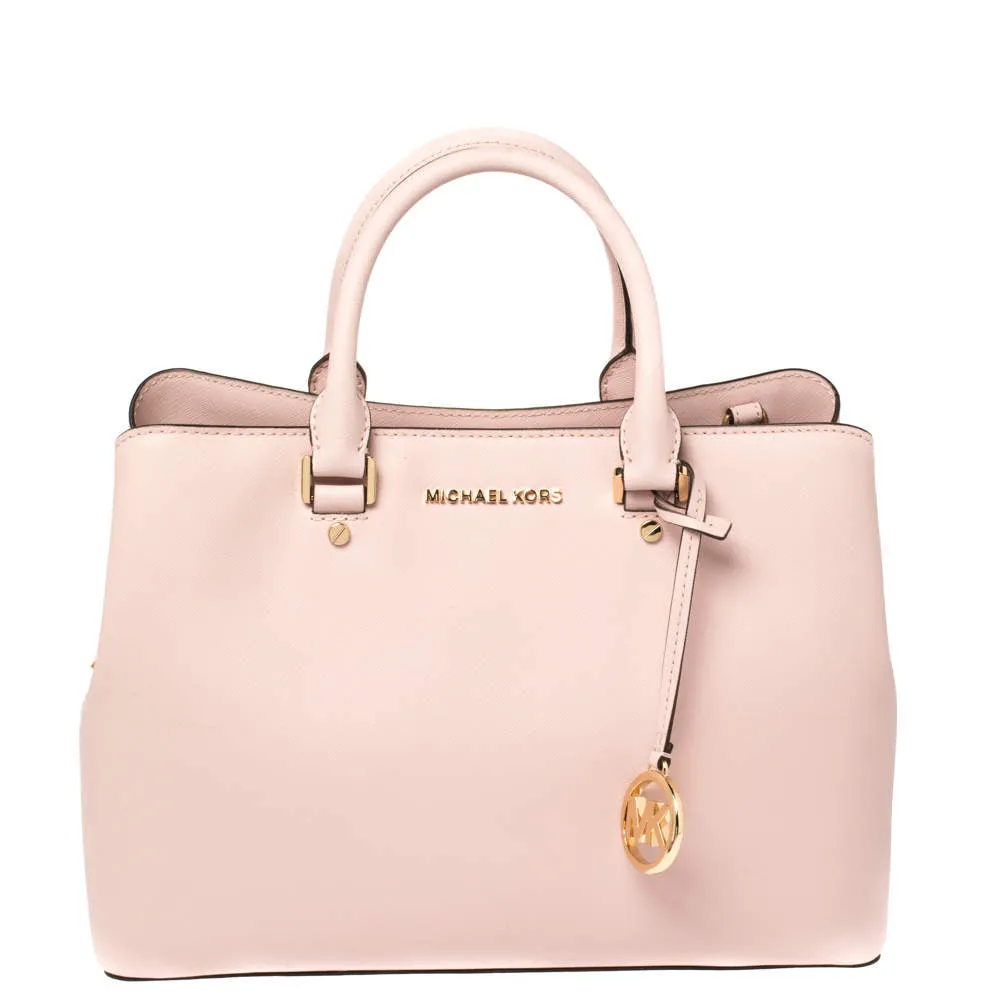 MICHAEL KORS BLOSSOM LEATHER SAVANNAH SATCHEL