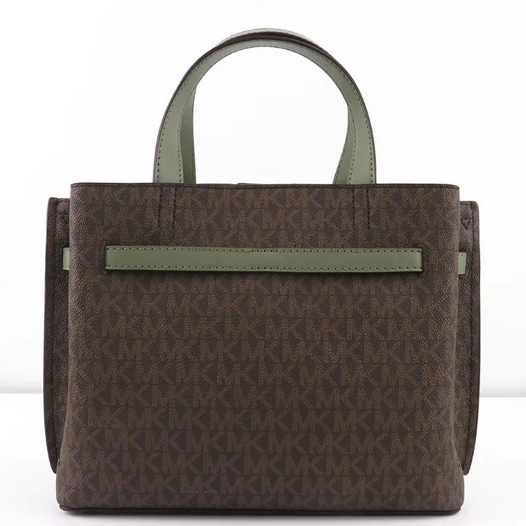 MICHAEL KORS Emilia Small Logo Satchel Bag with Detachable Strap for Crossbody Wear