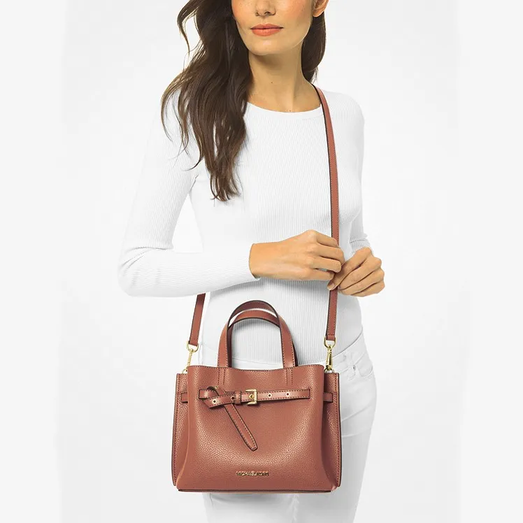 MICHAEL KORS Emilia Small Satchel Bag with Strap for Shoulder/Crossbody Wear