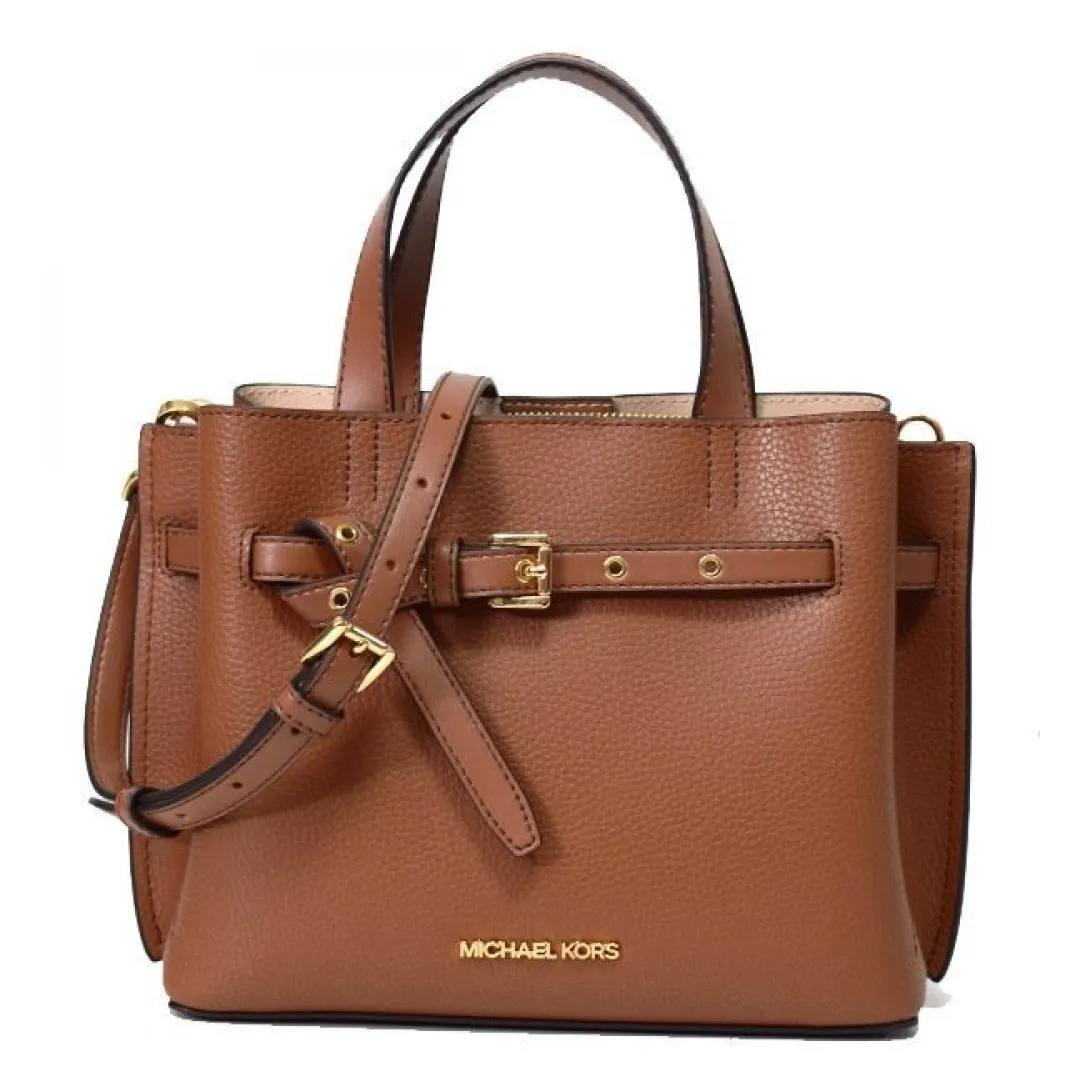 MICHAEL KORS Emilia Small Satchel Bag with Strap for Shoulder/Crossbody Wear
