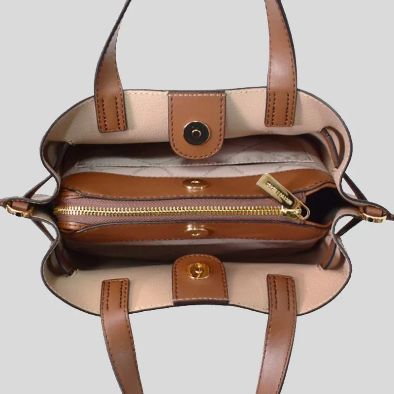 MICHAEL KORS Emilia Small Satchel Bag with Strap for Shoulder/Crossbody Wear