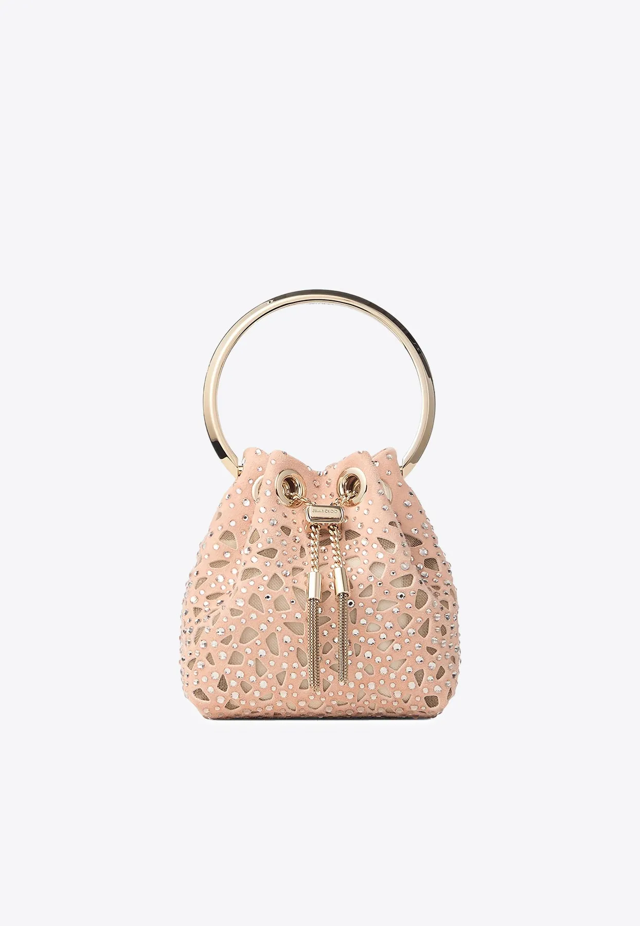 Micro Bon Bon Crystal Suede Bucket Bag