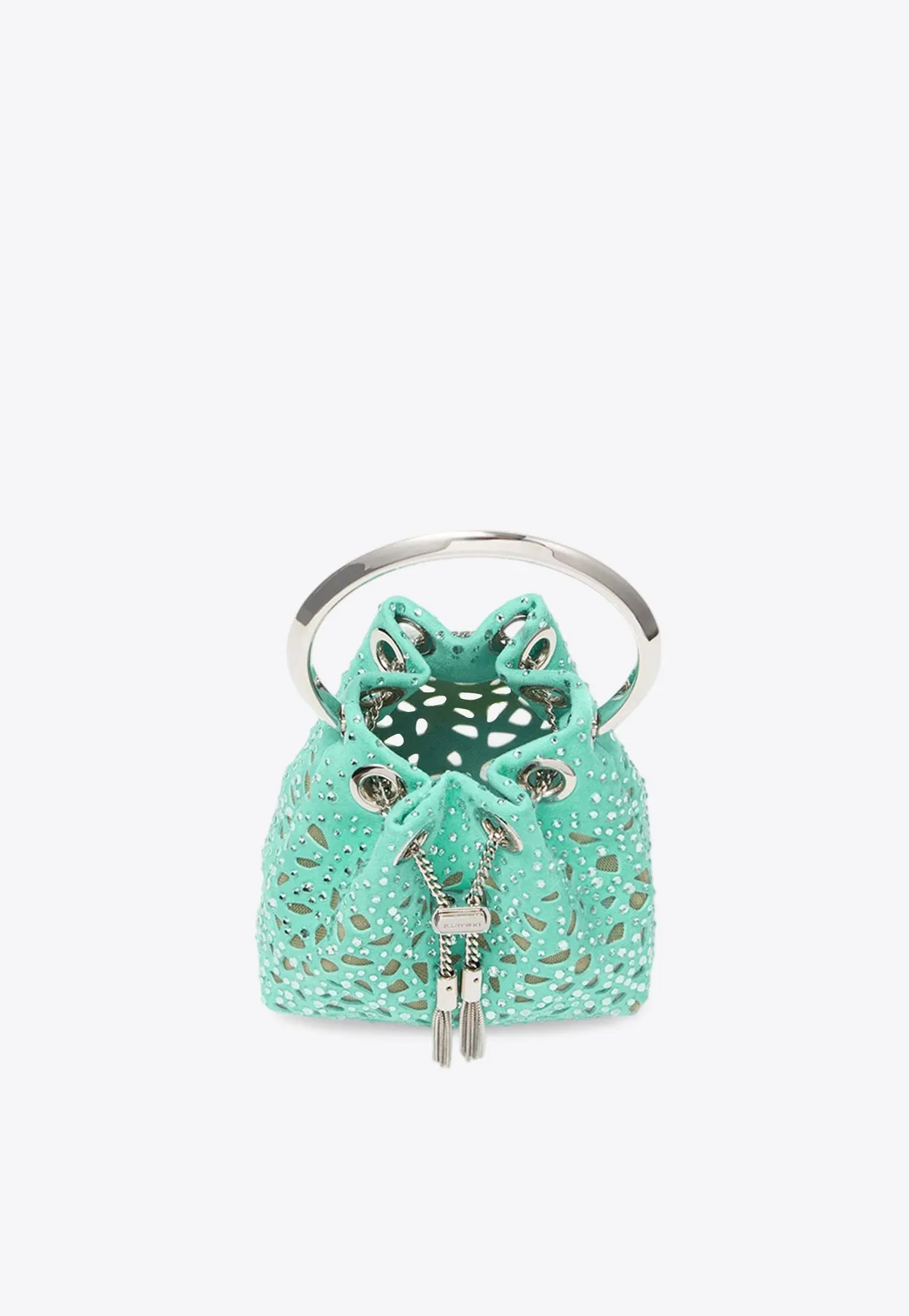 Micro Bon Bon Crystal Suede Bucket Bag