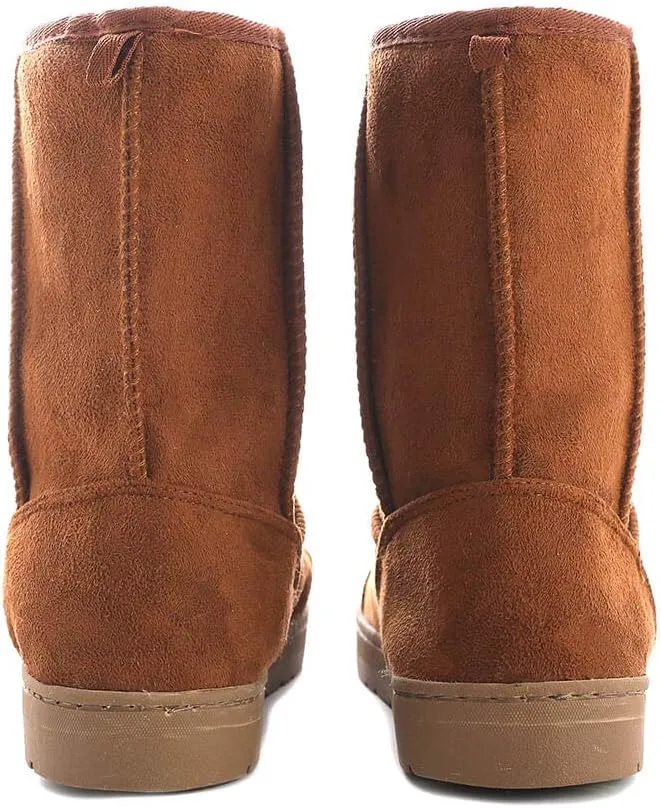 Millffy Men's High Mocassin Flat Boot Moccasins Fringed Booties Winter Flats Suede Long Snow Boots house shoes