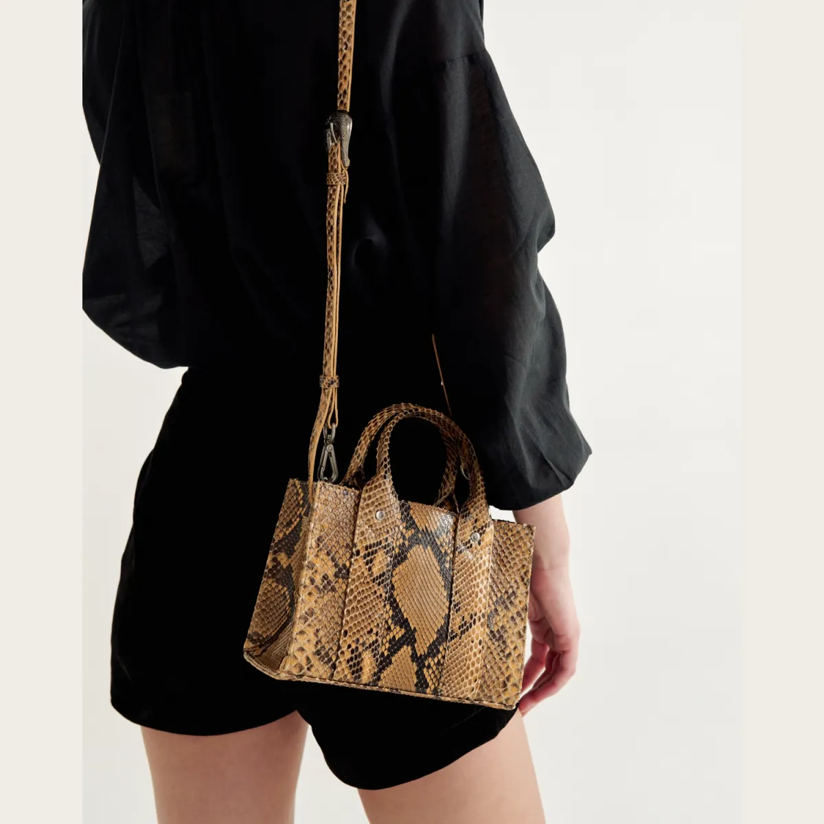Mini Metallic Satchel