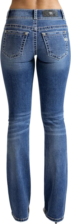 Miss Me Women's Nova Jane Thick Stitch Mid-Rise Bootcut Jeans