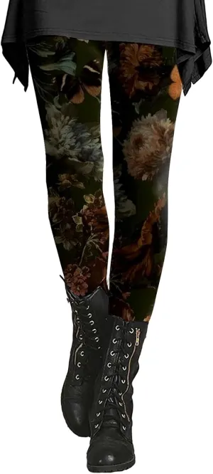 Miyaomn Stylish Boho Printed Leggings for Women Skinny Comfy Stretchy High Waisted Tights Workout Athletic Fitness Yoga Pants