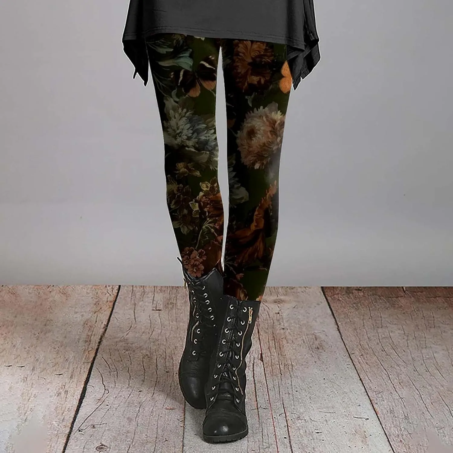 Miyaomn Stylish Boho Printed Leggings for Women Skinny Comfy Stretchy High Waisted Tights Workout Athletic Fitness Yoga Pants