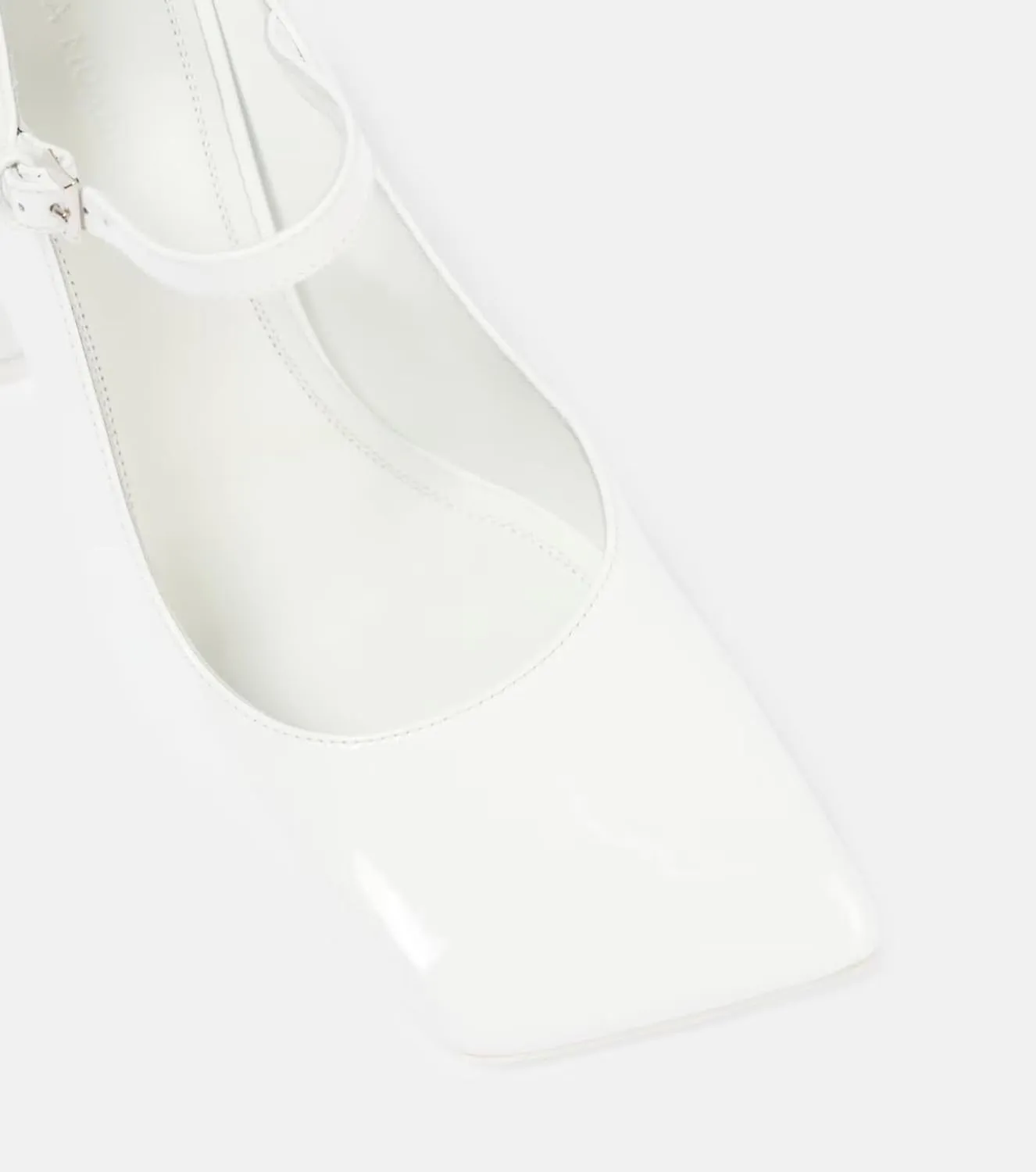 Patent Leather Mary Jane Chunky Heels Pumps Shoes for Women,Women's Closed Square Toe Pumps with Adjust Ankle Buckle Strappy Classic Uniform Work Shoes Gothic Lolita Dressy Wedding Shoes