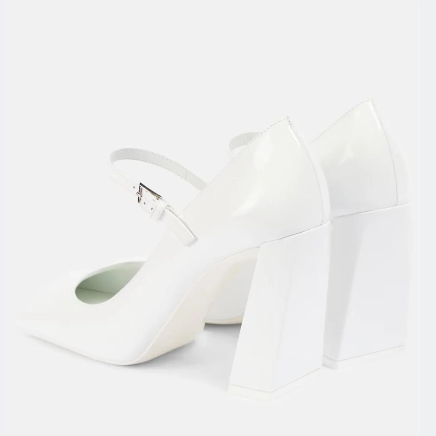 Patent Leather Mary Jane Chunky Heels Pumps Shoes for Women,Women's Closed Square Toe Pumps with Adjust Ankle Buckle Strappy Classic Uniform Work Shoes Gothic Lolita Dressy Wedding Shoes