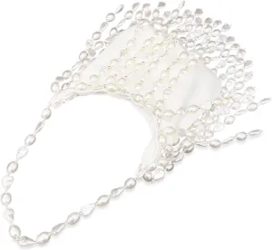 Pearl Purse, White Tasseled Pearl Satin Evening Bags, Shoulder Bag, Handbags for Party Wedding Travel