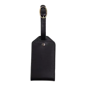 PEGAI Personalized Leather Luggage Tags for Suitcases | Handmade Travel Essentials Luggage Tag- Secure With Snap Closure and Easy Attachment to Suitcase, Travel Backpack, Handbag | Bond (Charcoal)