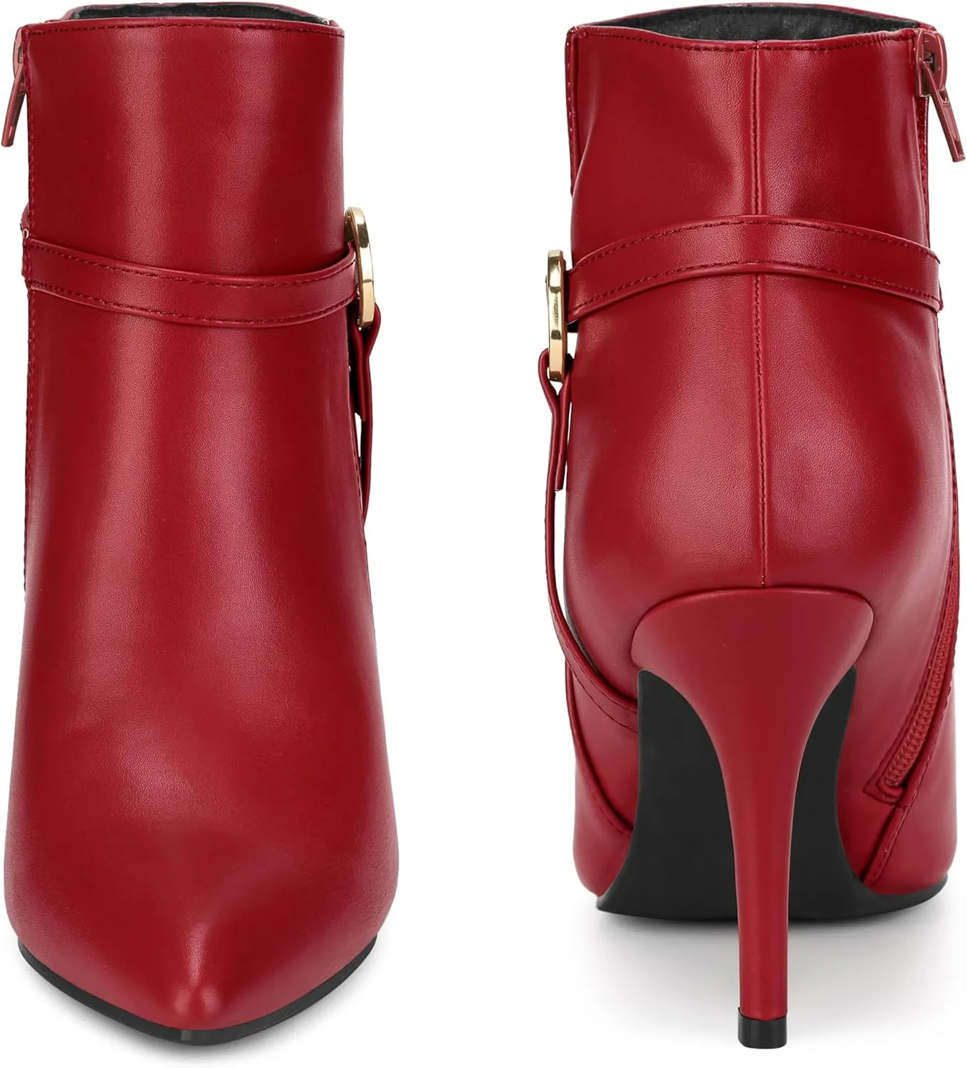 Perphy Pointed Toe Strappy Stiletto Heel Ankle Boots for Women