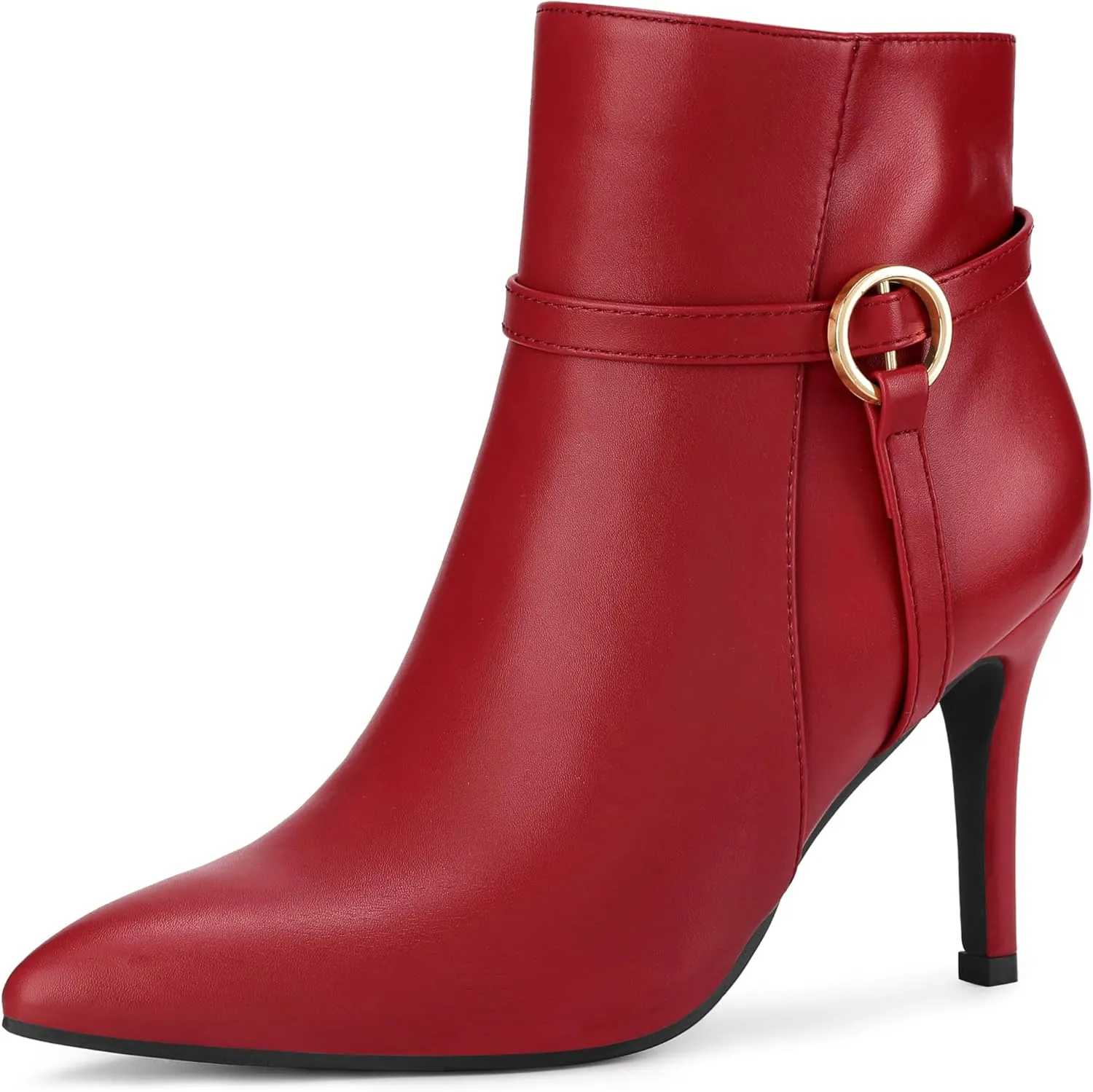 Perphy Pointed Toe Strappy Stiletto Heel Ankle Boots for Women