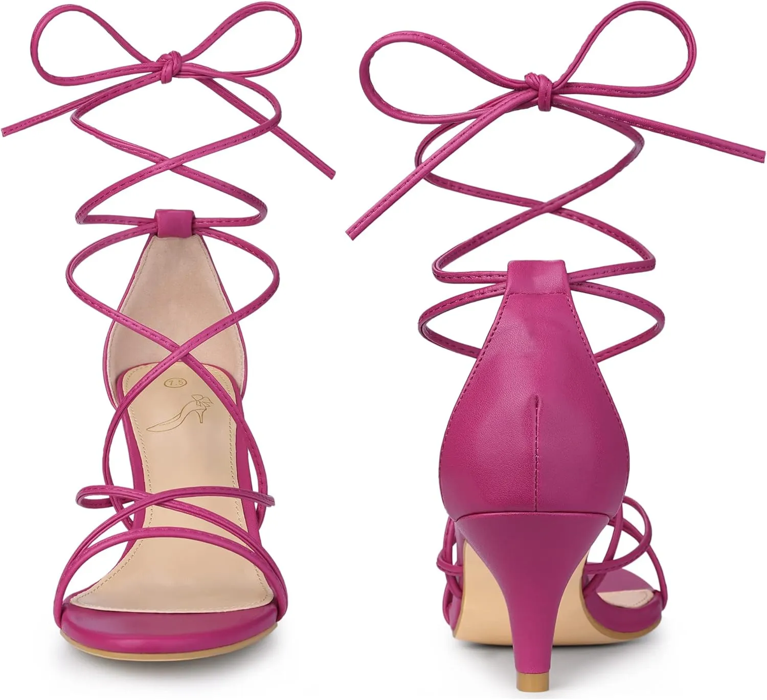 Perphy Strappy Lace Up Kitten Heels Sandals for Women
