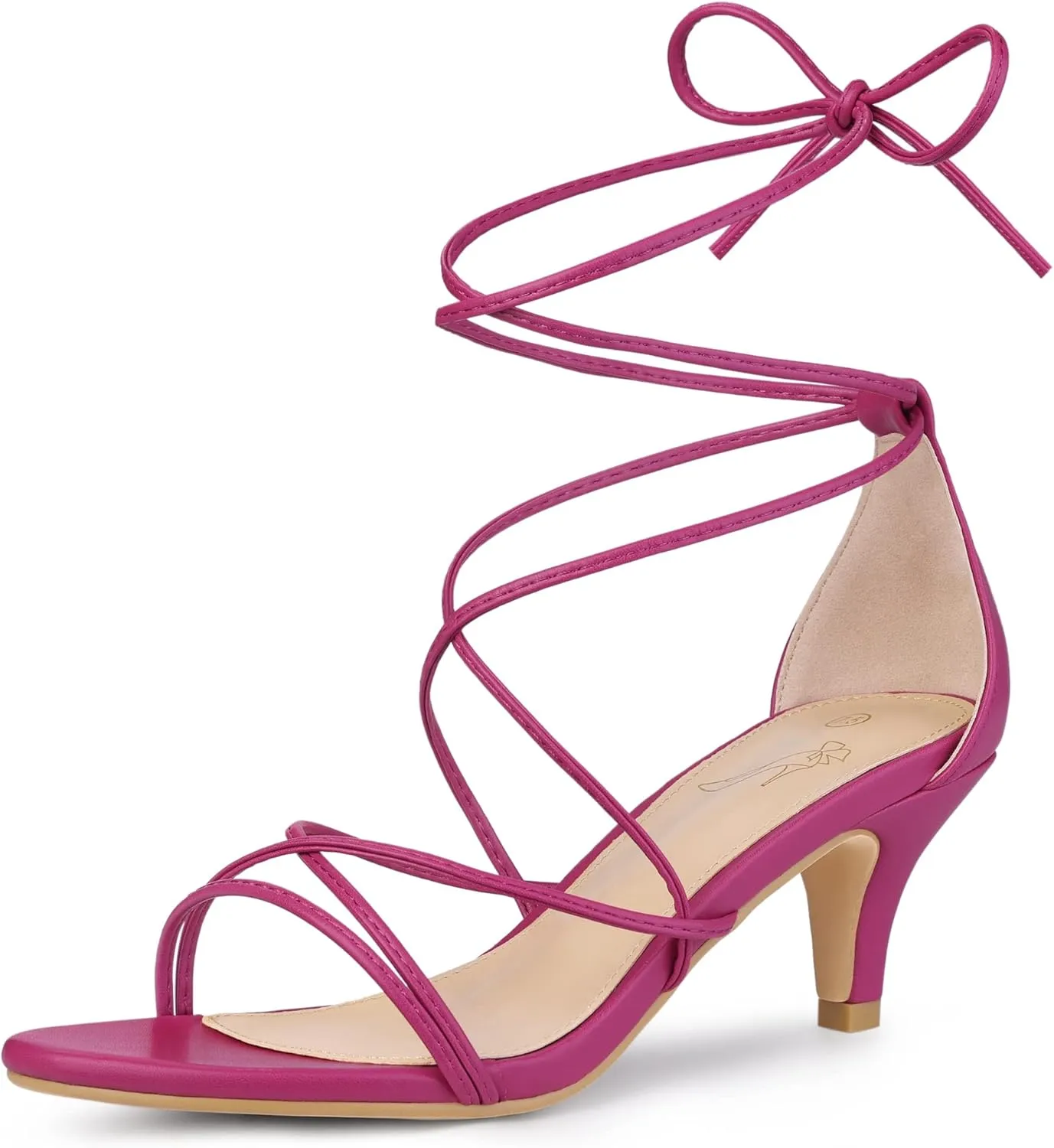 Perphy Strappy Lace Up Kitten Heels Sandals for Women