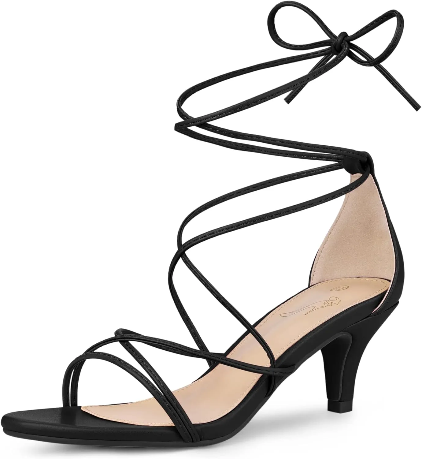 Perphy Strappy Lace Up Kitten Heels Sandals for Women