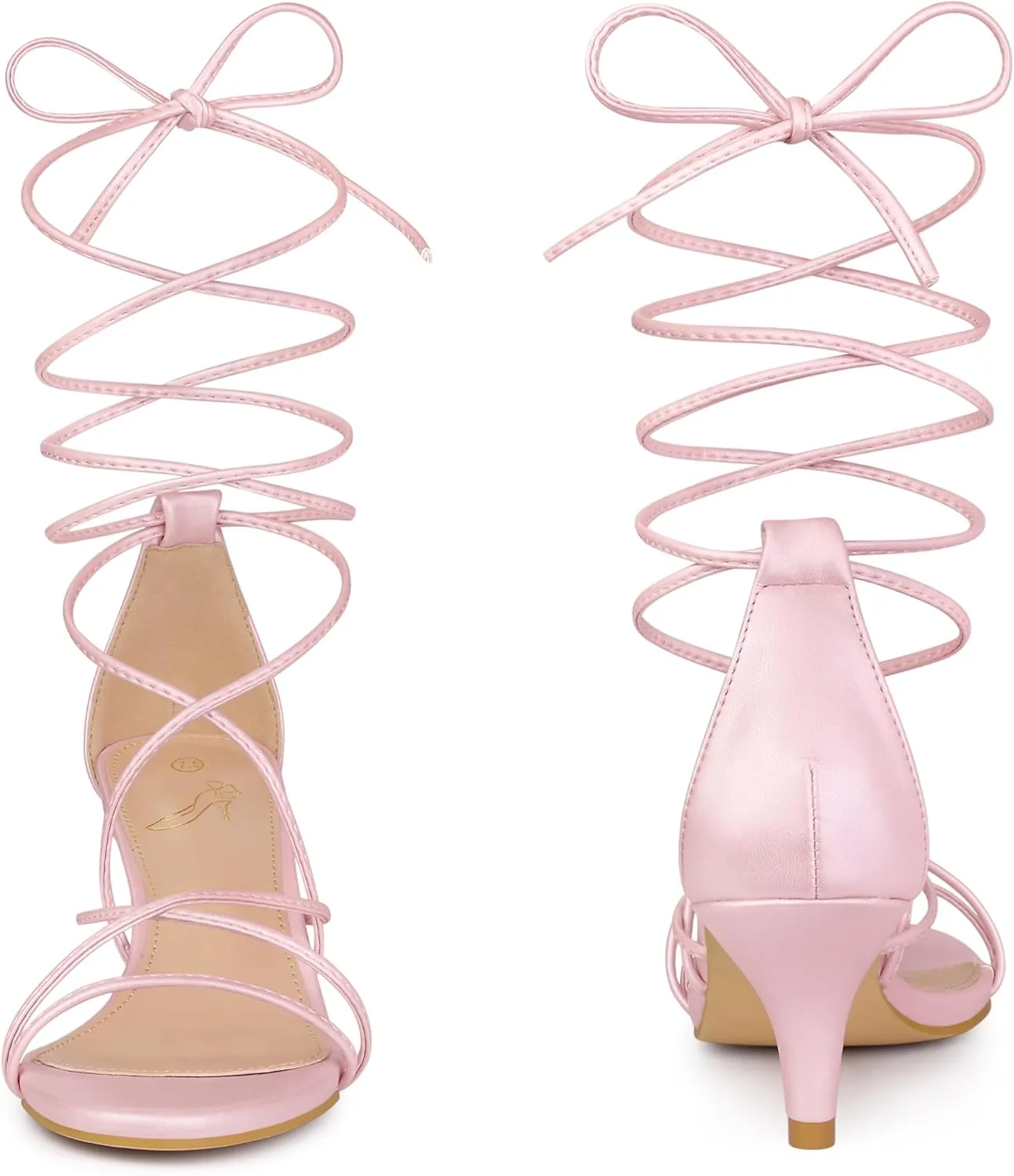 Perphy Strappy Lace Up Kitten Heels Sandals for Women
